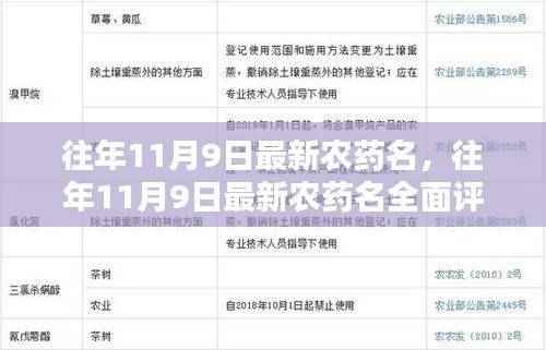 往年11月9日最新农药名详解与全面评测指南