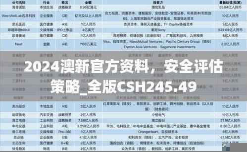 2024澳新官方资料,安全评估策略_全版CSH245.49