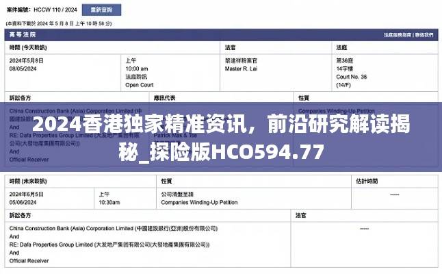 2024香港独家精准资讯,前沿研究解读揭秘_探险版HCO594.77