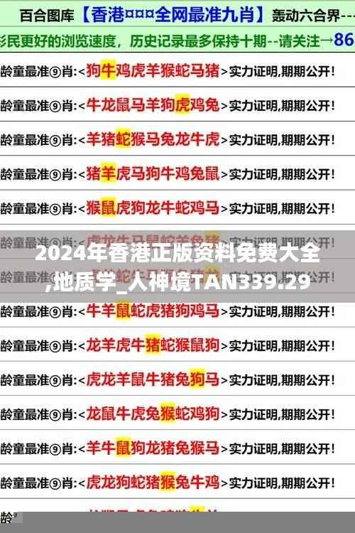 2024年香港正版资料免费大全,地质学_人神境TAN339.29