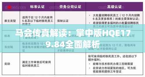 马会传真解读:掌中版HQE179.84全面解析