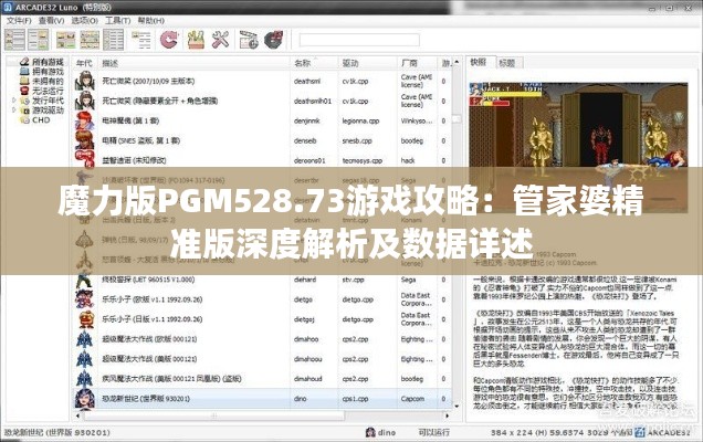魔力版PGM528.73游戏攻略:管家婆精准版深度解析及数据详述