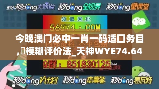今晚澳门必中一肖一码适囗务目,模糊评价法_天神WYE74.64