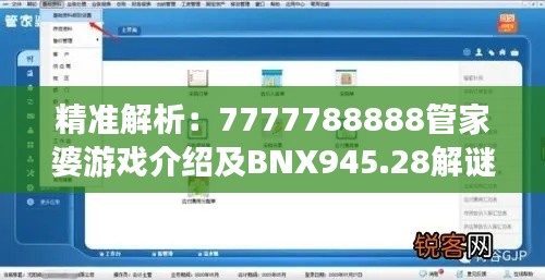精准解析:7777788888管家婆游戏介绍及BNX945.28解谜版资料