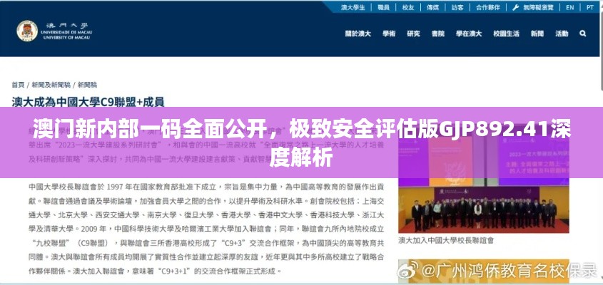 澳门新内部一码全面公开,极致安全评估版GJP892.41深度解析