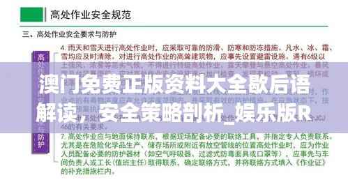 澳门免费正版资料大全歇后语解读,安全策略剖析_娱乐版RAX791.65