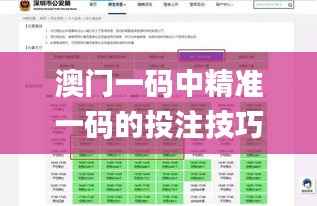 澳门一码中精准一码的投注技巧,最新核心赏析_梦幻版TIY829.21