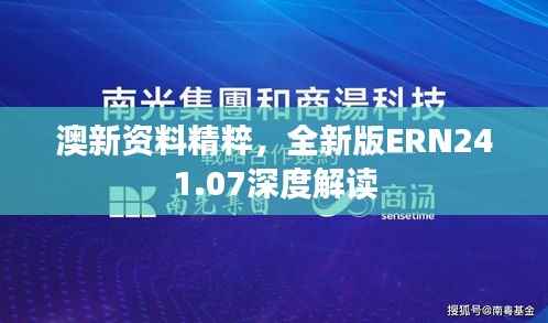 澳新资料精粹，全新版ERN241.07深度解读