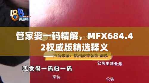 管家婆一码精解,MFX684.42权威版精选释义