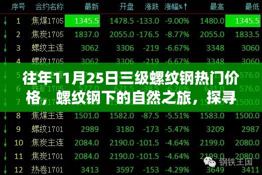 探寻三级螺纹钢背后的美景秘境,热门价格与自然之旅揭秘